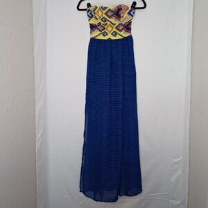 Women's Xhilaration Strapless Mini w/ Slit Maxi Sheer‎ Dress Size XS